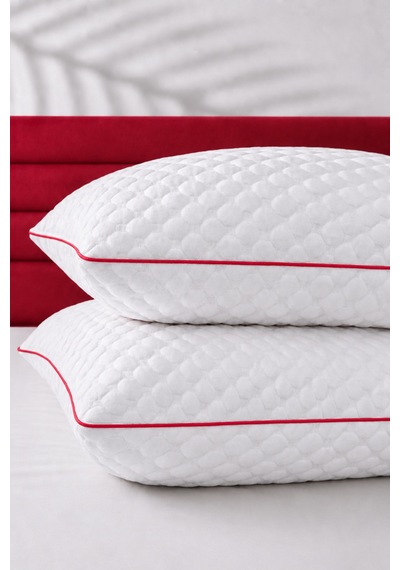 Red Therapy %100 Visco Ortopedik Visko Yastık 55x35x15 - Baş Boyun Desteği 1 Adet Beyaz