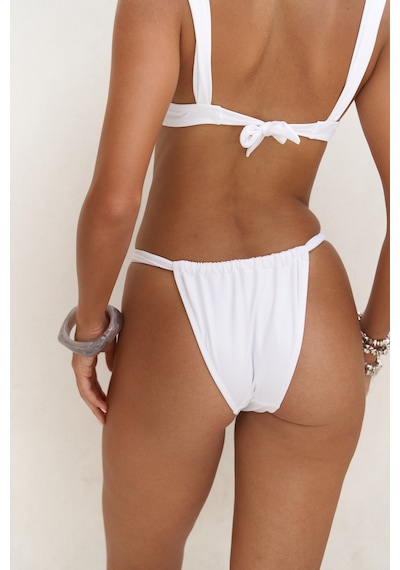 Mai Collection Mai Studios Co. Larasis Çiçek Detaylı Beyaz Bikini Altı Beyaz