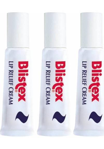 Blistex Lip Relief Cream SPF10 Çatlamış Dudaklar için Bakım Kremi 3 x 6 ML