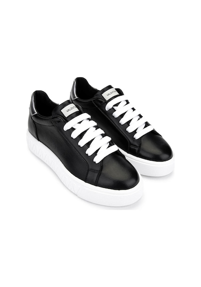 Mario Valentino Kadın Hakiki Deri Siyah Sneakers & Spor Ayakkabı 1040 91v1311 Bn Ayk Y25 Black/gunmetal Siyah
