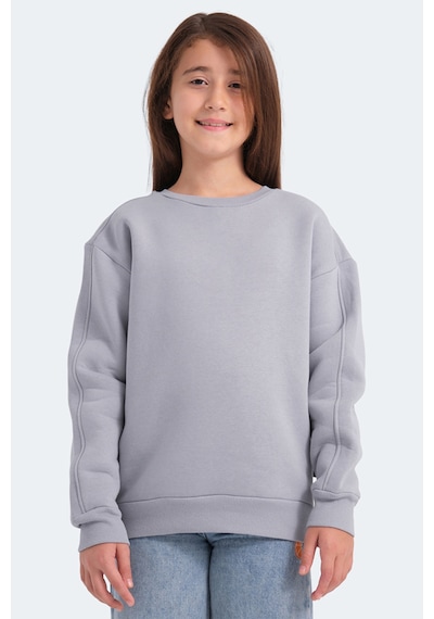 Slazenger Logan 2 Li Set Unisex Çocuk Siyah -taş Gri Sweatshirt Siyah -taş Gri