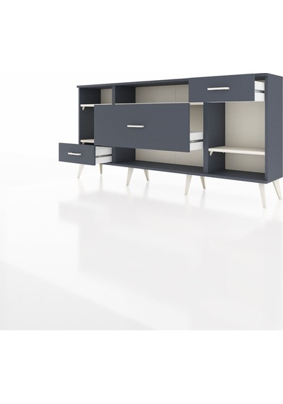 Arges Konsol 4 Raflı 3 Çekmeceli 176x30x83 Antrasit-aytaşı/antrasit Aytaşı/antrasit Arges Konsol 4 Raflı 3 Çekmeceli 176x30x83 Antrasit-aytaşı/antrasit Aytaşı/antrasit