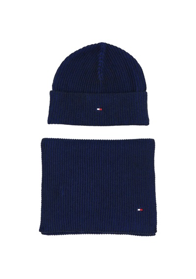 Tommy Hilfiger Gp Flag Beanıe & Sca Erkek Lacivert Bere