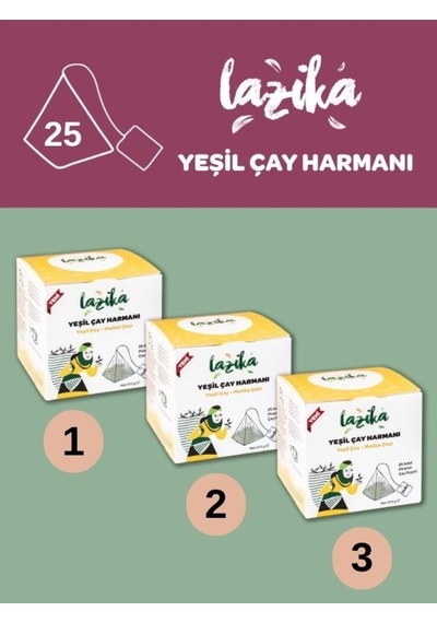 3'lü Set Yeşil Harman- Yeşil Çay - Melisa 3 37,5