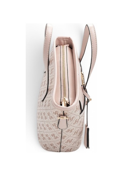 Silver & Polo Silver Polo Pembe - Pudra Monogram Kadın El Çantası Sp1185
