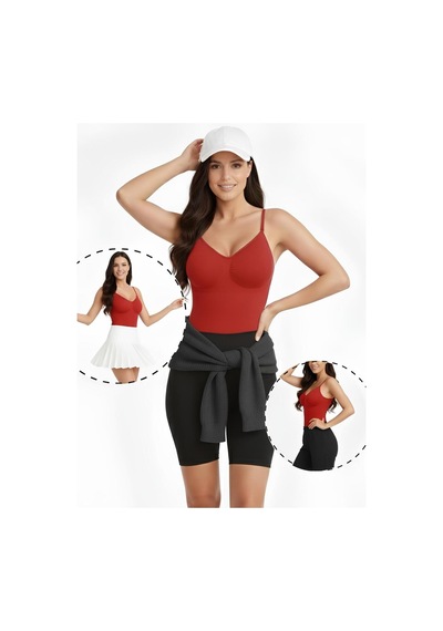 Mistirik Mamey Model Örme Kumaş Toparlayıcı Çıtçıtlı Body Kırmızı Renk Zıbın 4