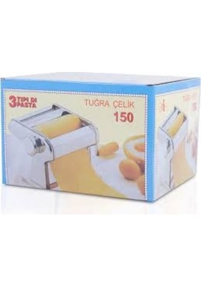 Tuğra Çelik No 150 3 Amaçlı Erişte Kesme Makarna Yufka Makinesi Gümüş