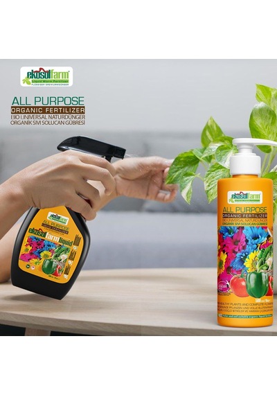 Ayrex Ekosolfarm Sıvı Ve Katı Form Solucan Gübresi, Ev Bitkileri, Çiçekli Bitkiler, Meyve Ve Sebzeler İçin Ünive 0,250