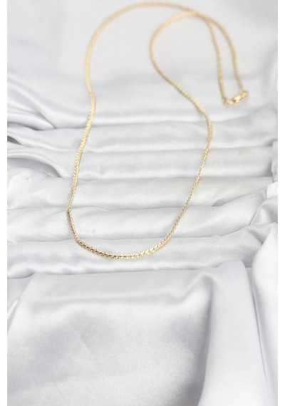 Cm 14k Gold Renk Yassı Zincir Model 60 Cm Kadın Kolye Renkli 59216590