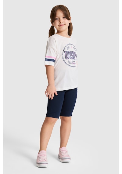 U.S. Polo Assn. Kız Çocuk Beyaz Pijama Takım 50326610-vr013