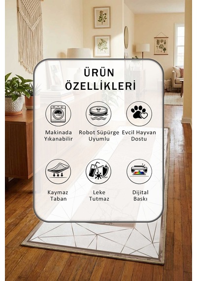 Moliva Vizon Yıkanabilir Yolluk
