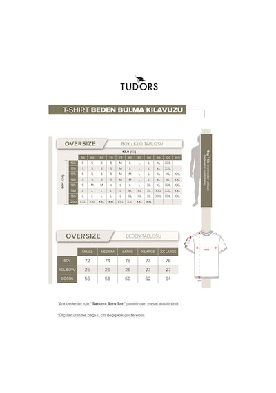 Tudors Unisex Oversize Geniş Kesim %100 Pamuk Yumuşak Dokulu Basic Bisiklet Yaka Mavi Tişört-35184 Mavi