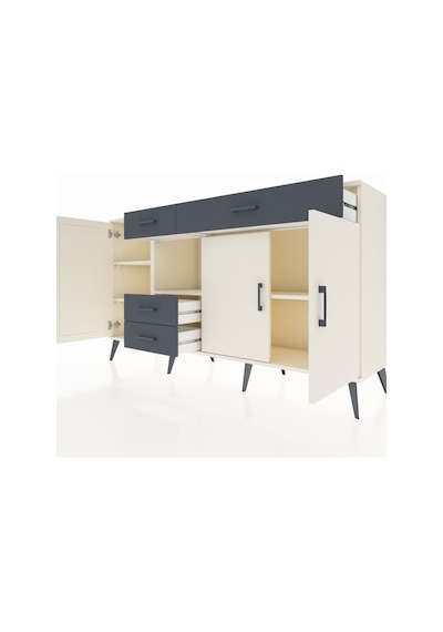 Hyperion Konsol 4 Raflı 4 Çekmeceli 3 Kapaklı 176x44x99 Aytaşı-aytaşı/antrasit Aytası - Aytası Hyperion Konsol 4 Raflı 4 Çekmeceli 3 Kapaklı 176x44x99 Aytaşı-aytaşı/antrasit Aytası - Aytası