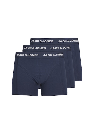 Jack & Jones Erkek Düz Renk 3'lü Beli Lastikli Boxer Paketi - Anthony - 12171946 Blue Nights