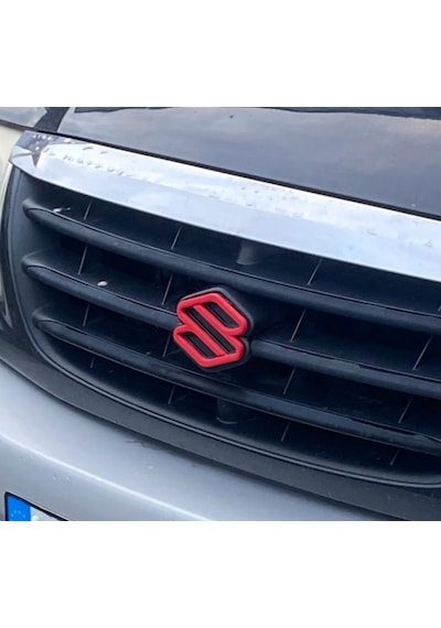 Suzuki Grand Vitara 1998-2006 Ön Panjur Logosu Kırmızı Logo Arma Amblem 0