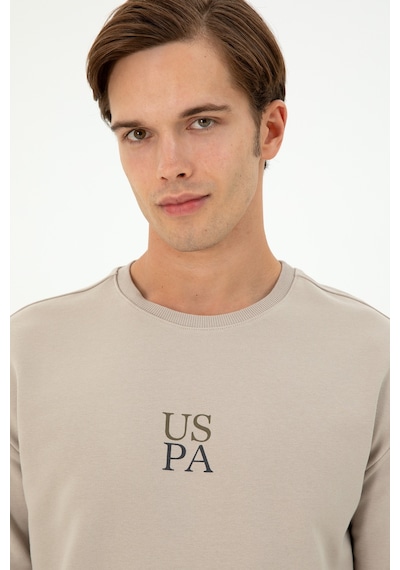 U.S. Polo Assn. Erkek Taş Basic Sweatshirt 50293420-VR049