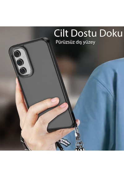 Samsung Galaxy Uyumlu A25 Kılıf Elegant Seri Silikon Kapak Mavi