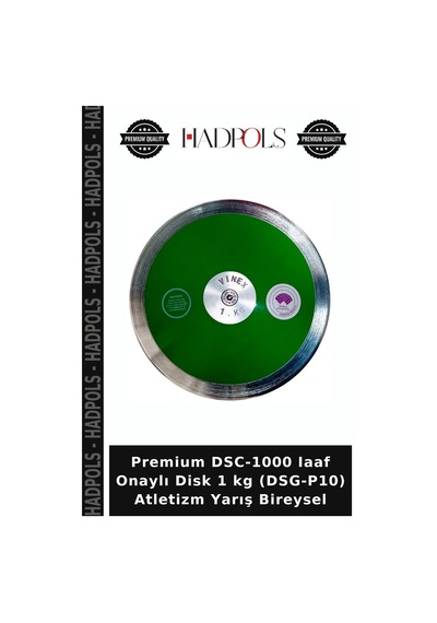 Premium Dsc-1000 Iaaf Onaylı Disk 1 Kg Dsg-p10 Atletizm Yarış Bireysel Çok Renkli