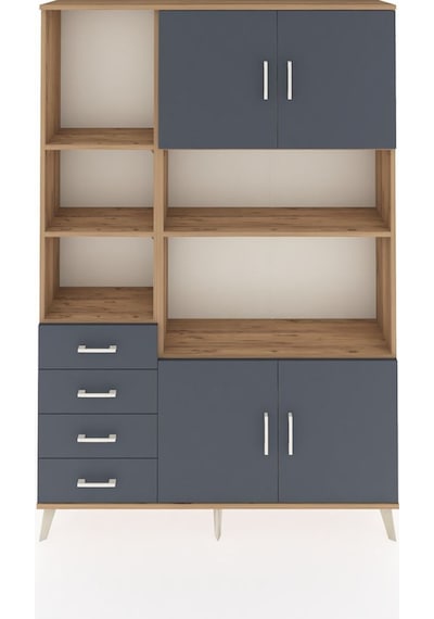 Arges Dolap 8 Raflı 4 Çekmeceli 4 Kapaklı 132x30x195 Çam-antrasit/antrasit Antrasıt/antrasıt Arges Dolap 8 Raflı 4 Çekmeceli 4 Kapaklı 132x30x195 Çam-antrasit/antrasit Antrasıt/antrasıt