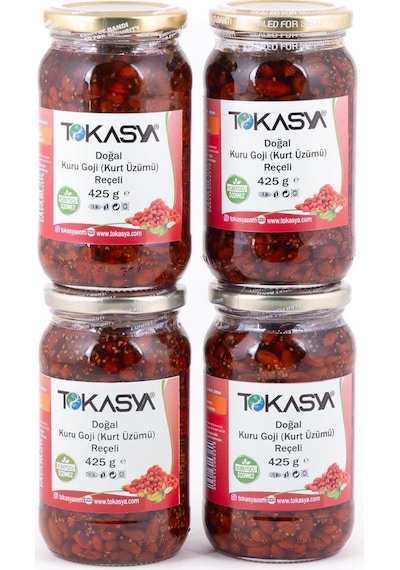 Tokasya Kuru Goji Kurt Üzümü Reçeli Kavanoz 4 x 425 G