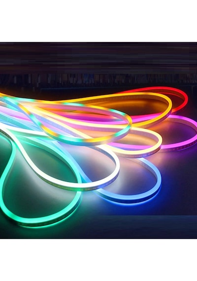 Vıp Profesyonel Cep Kontrol Kumandalı Ip65 Neon Hortum Led Işık 5 Metre Renkli Led Işık Dıs Mekan Renkli