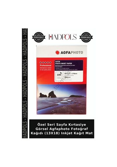 Özel Seri Sayfa Kırtasiye Görsel Agfaphoto Fotoğraf Kağıdı 13x18 Inkjet Kağıt Mat