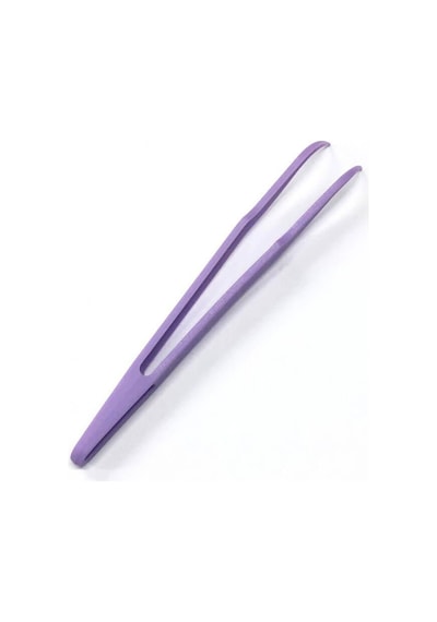 Koodmax Hassas Elektronik Ve El Sanatları Tamir Cımbızı Sert Plastik 12cm Kavisli Cımbız Mor