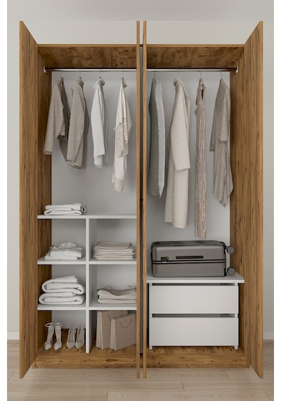Aeka Ae-3191 Burç Aynalı 4 Kapaklı Çok Bölmeli Askılı Raflı Ve Çekmeceli 210x140x53cm Gardırop Çam - Çam Aeka Ae-3191 Burç Aynalı 4 Kapaklı Çok Bölmeli Askılı Raflı Ve Çekmeceli 210x140x53cm Gardırop Çam - Çam