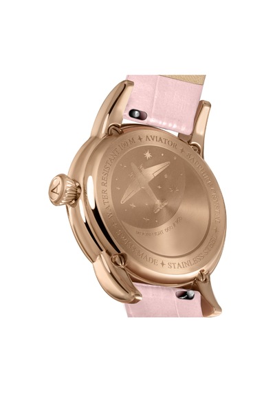 V.1.33.2.258.4 Pembe Deri Kayışlı 36 Mm Kadın Kol Saati Safir Cam 2 Yıl Garantili Pembe-rose - 860619371 Metalik