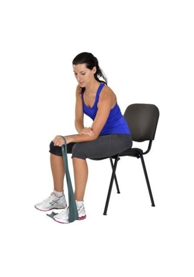 Egzersiz Pilates Bandı,orta Direnç Lastiğiband 2,5 Metre Yeşil