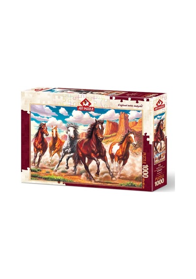 Art Puzzle 1000 Parça Vadide Vahşi Koşanlar