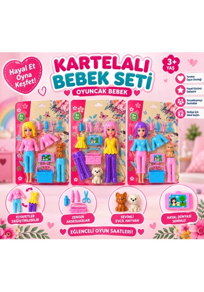 Amy-26m1 Kartelalı Bebek Seti Oyuncak Bebek Adet Fiyatıdır