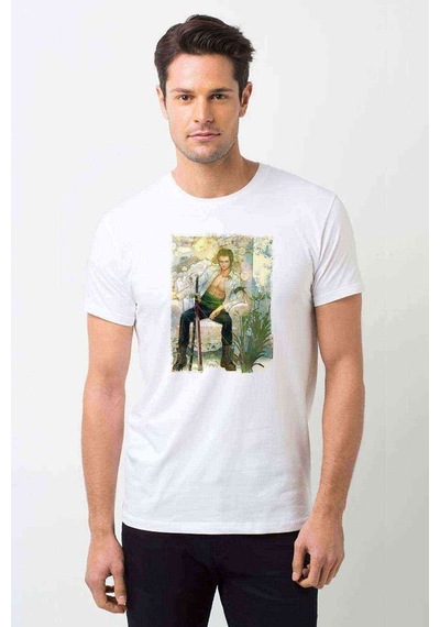 Anime One Piece Baskılı Beyaz Erkek Tshirt (534486139)