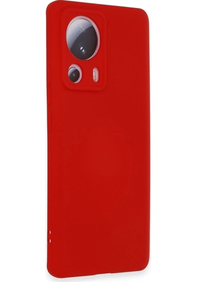 Ilkeshop Newface Xiaomi Mi 13 Lite Kılıf Nano İçi Kadife Silikon - Kırmızı