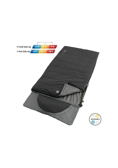 Outwell Contour Yazlık Ve Kışlık Taraflı -13 C Uyku Tulumu Black Sol F. Mavi