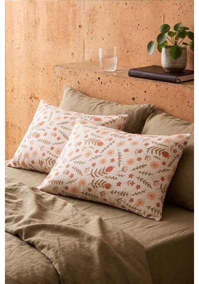 Triana Pamuklu 2'li Yastık Kılıfı 50x70 Cm Çok Renkli