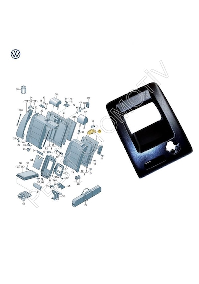 Passat B6 Koltuk Yatırma Kolu Kapağı Sağ 3C5885894.