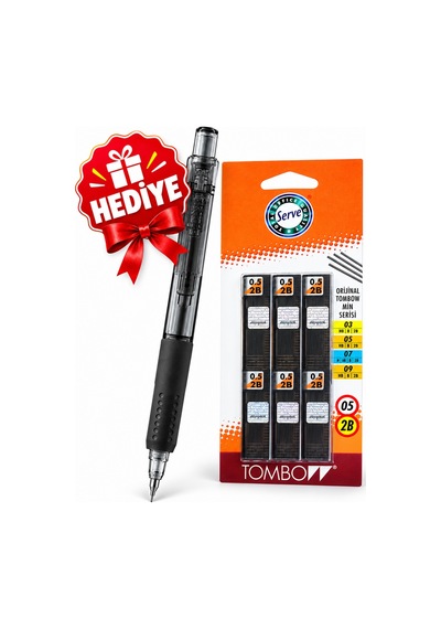 Tombow Min 0.5mm 2b 6lı Kalem Ucu + Bizno Versatil Kalem Hediyeli