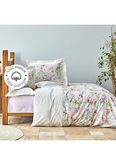 Karaca Home Melosa Pembe %100 Pamuk Çift Kişilik Nevresim Takımı Pembe