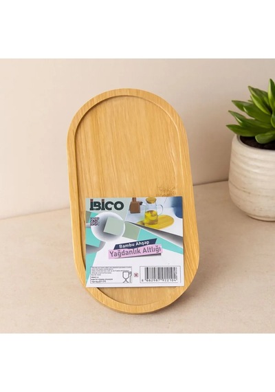 Jenerik Oval Bambu Mini Tepsi - Yağdanlık Altlık 12 X 23.3 X 0.8 Cm Çok Renkli