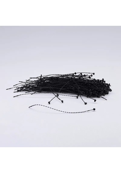 Fuyaku 7" Elle Geçmeli Tırtıklı Kılçık Etiketleme Plastiği Siyah 1.000 Adet