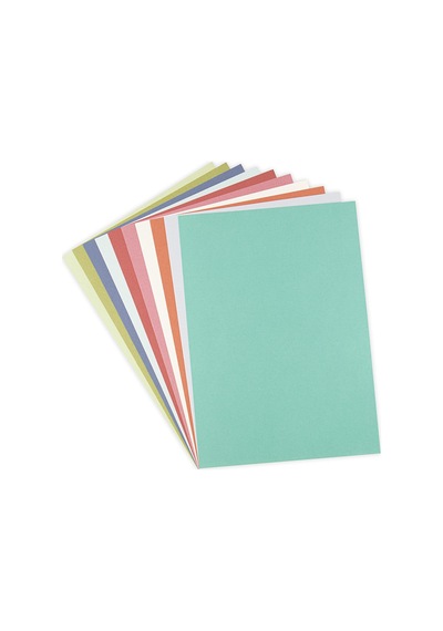 Sizzix Surfacez Cardstock Sheets A4 60pk 10 Botanik Renk , 665276, Çok Renkli, Tek Boyut