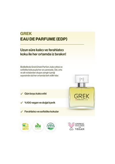 Grek Eau De Parfume For Men 50 Ml Odunsu
