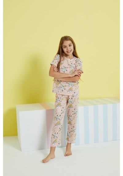 Siyah İnci Örme Pijama Takım 24107077 Çok Renkli