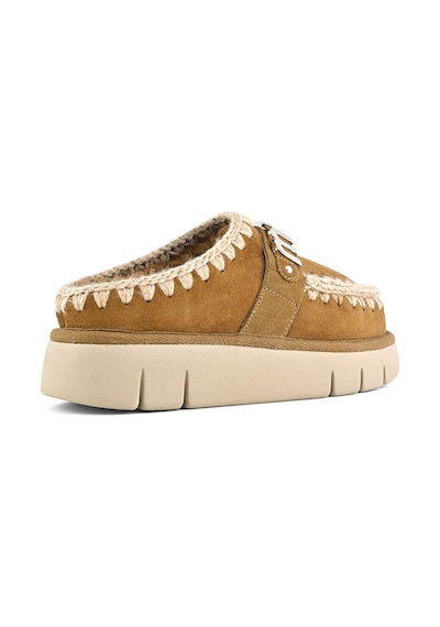 Terlik/ Panduf Ev Kadın Mu.fw531001a Cog Mou Bounce Clog Metal Logo Cognac Cognac Camel