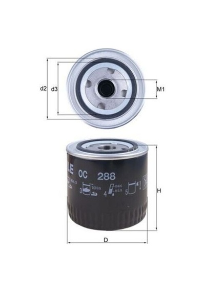 Mahle-knecht-behr Oc288 Yağ Filtresi Mondeo I Turnıer Bnp 2.5 I 24v 125 Kw 170 Ps Sea 94 95 05038041aa