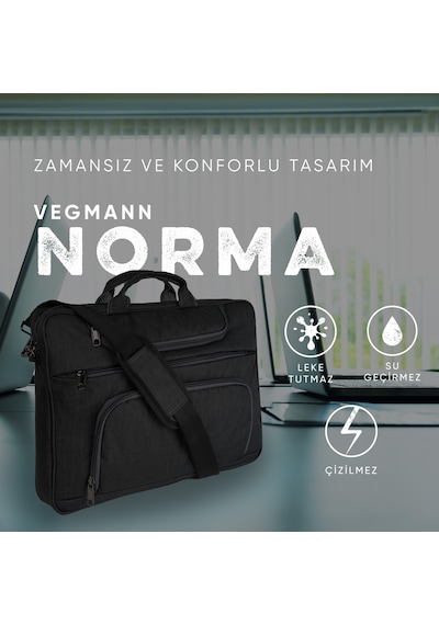Vegmann Norma 17-17,3" Dizüstü Bilgisayar Uyumlu Siyah Evrak V
