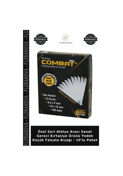 Özel Seri Atölye Aracı Sanat Gereci Kırtasiye Ürünü Yedek Küçük Falçata Bıçağı - 10'lu Paket