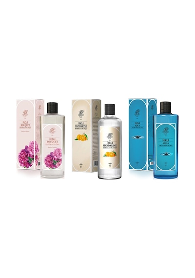 Rebul Bouquet Kolonya 270 ML + Rebul Mandarine Kolonya 270 ML+ RebulAqua Kolonya 270 ML 3'lü Set
