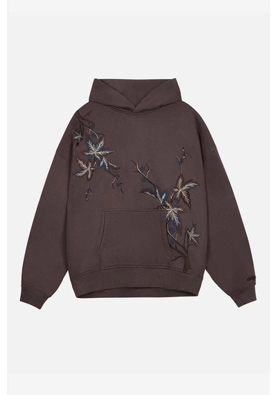 American Rag Cie Organik Pamuklu Kahverengi Hawthorn Kapşonlu Sweatshirt - Rahat Kesim
